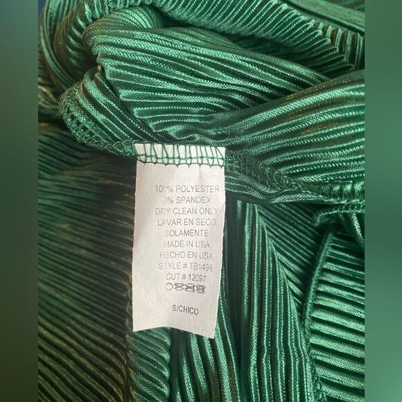MONACO Suit Women Green 2 Pieces Shirt and pants set Sz L very comfortable NEW - Picture 11 of 16